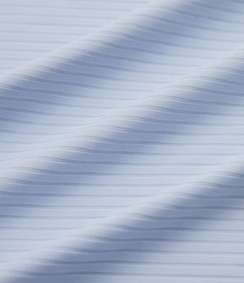 Top deportivo de punto acanalado con cuello redondo y mangas cortas