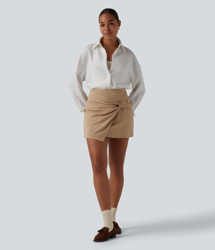 SculptKnit Jupe-short de travail mini taille mi-haute