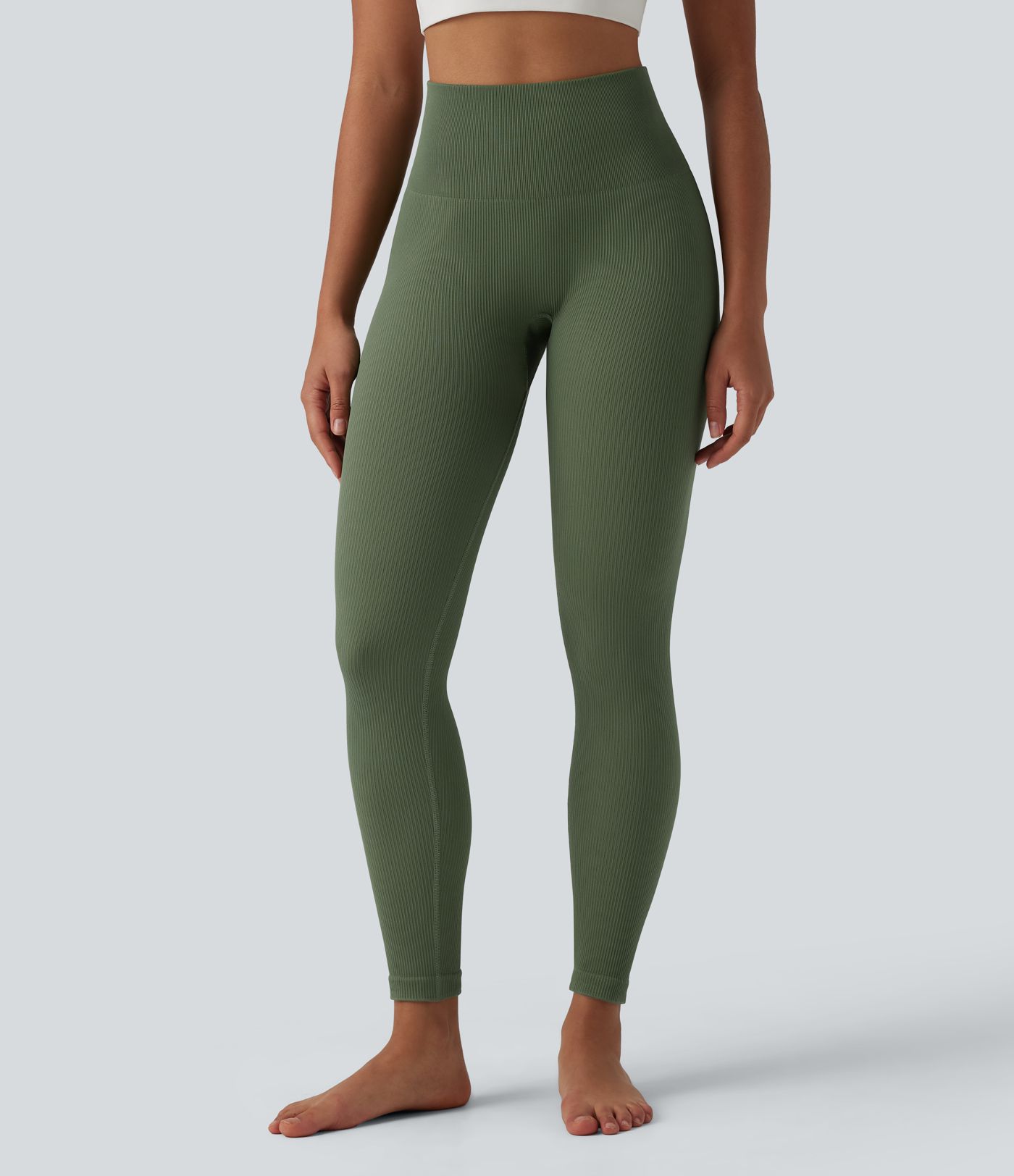 Seamless Flow High Waisted Tummy Control Butt Lifting 7/8 Yoga Leggings