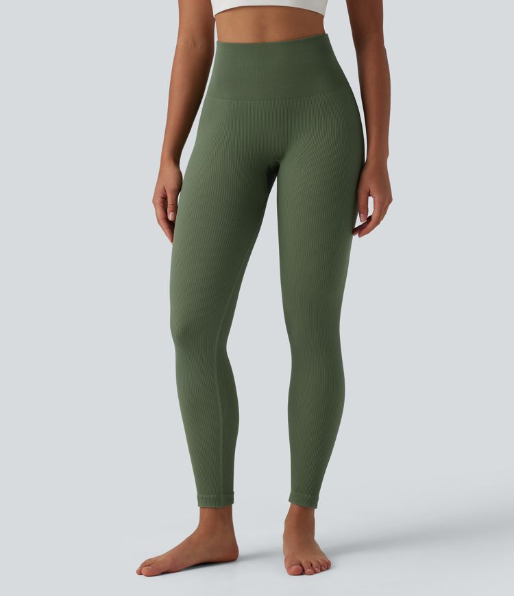 Seamless Flow High Waisted Tummy Control Butt Lifting 7/8 Yoga Leggings