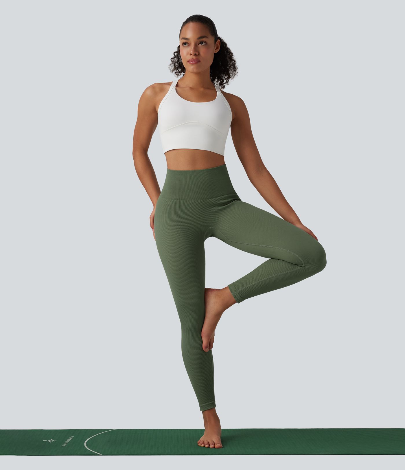 Seamless Flow High Waisted Tummy Control Butt Lifting 7/8 Yoga Leggings