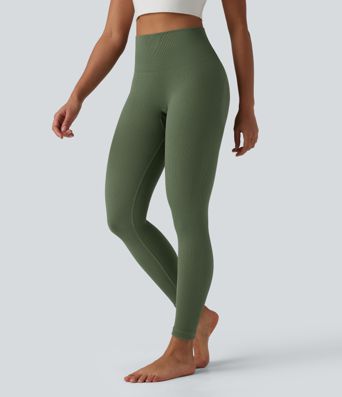 Seamless Flow High Waisted Tummy Control Butt Lifting 7/8 Yoga Leggings