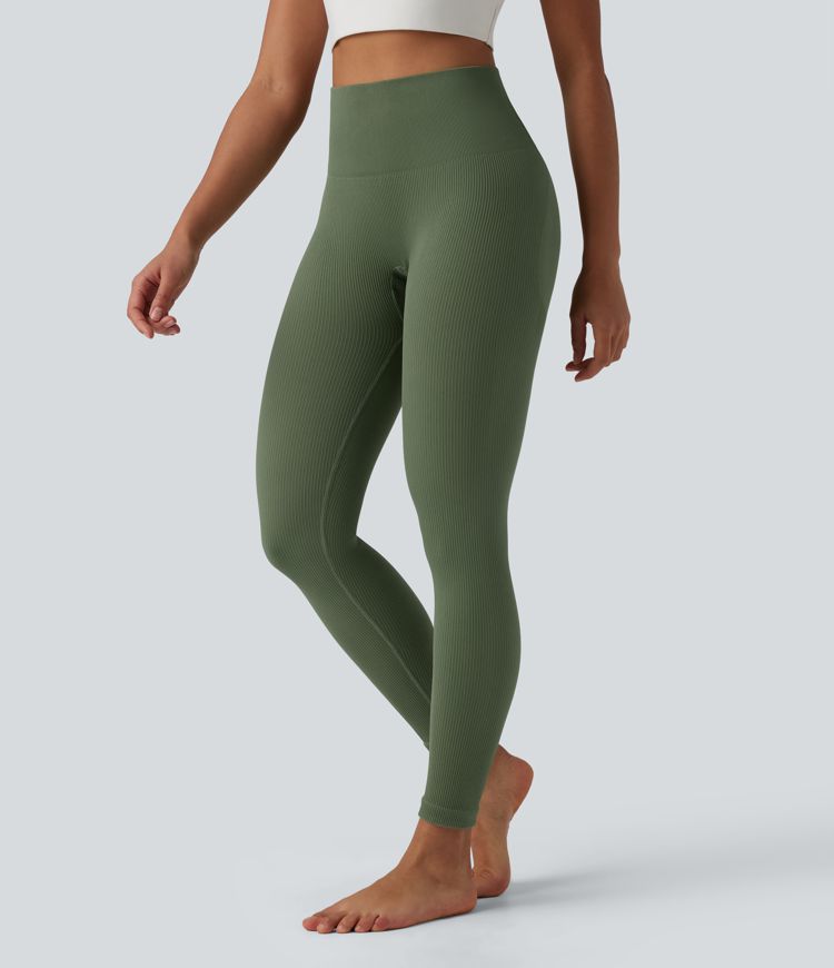 Seamless Flow High Waisted Tummy Control Butt Lifting 7/8 Yoga Leggings