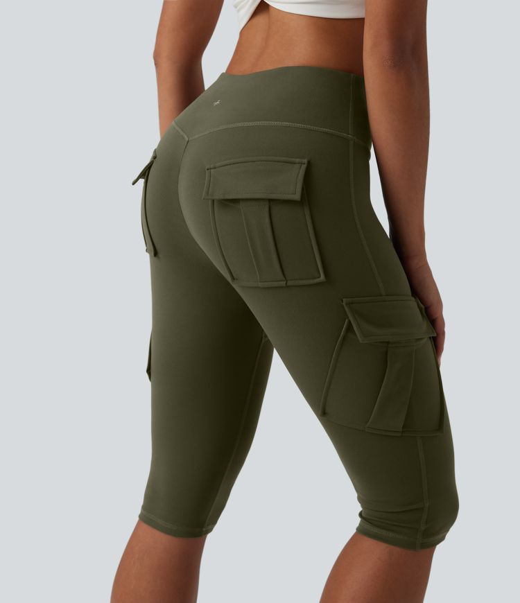 DayStretch Legging de yoga corsaire cargo taille haute avec poches