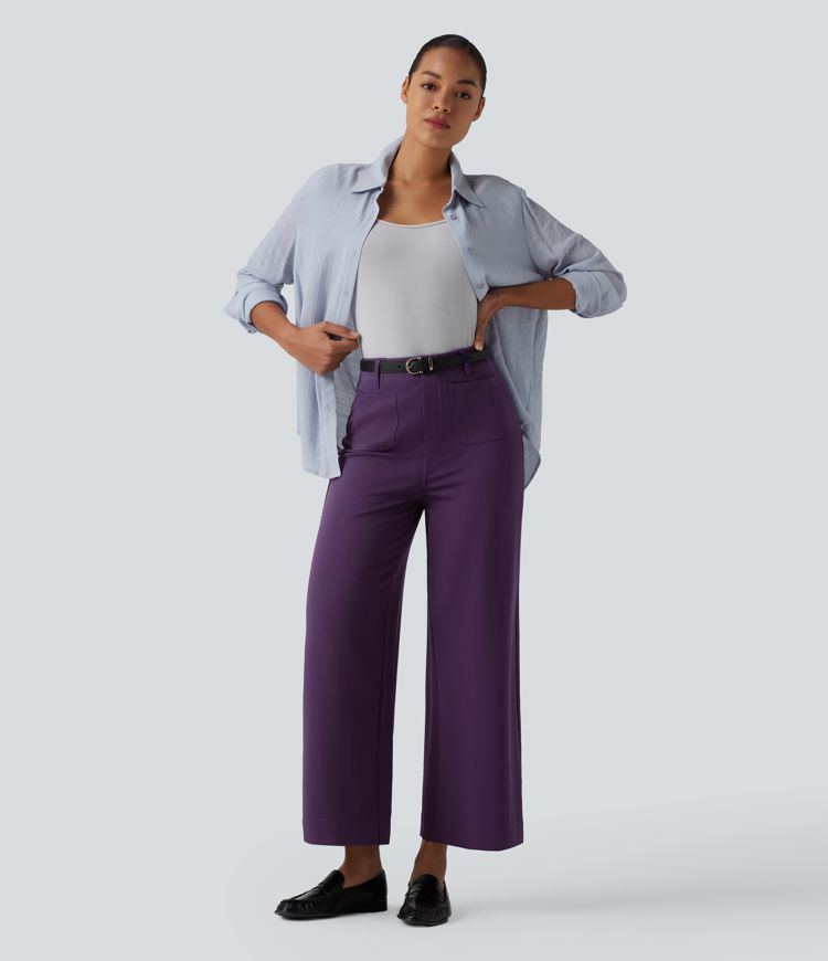 Halara Flex™ High Waisted Wide Leg Work Pants with Pockets