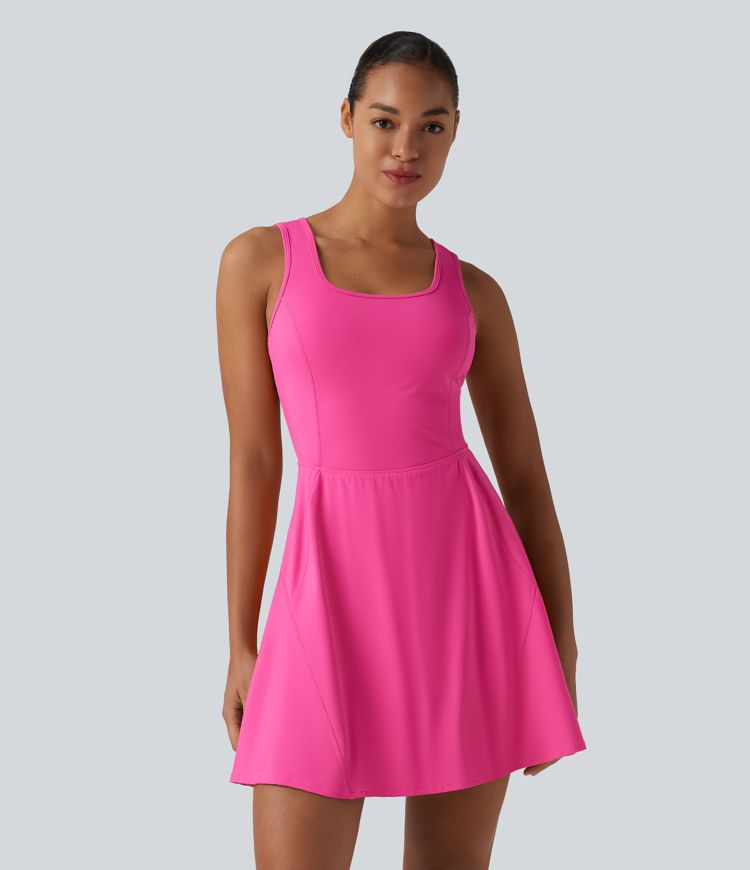 SoftlyZero™ Airy 2-in-1 Cool Touch Mini Dance Active Dress with Pockets-Easy Peezy Edition-Longer Length