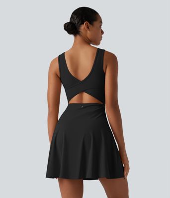 SoftlyZero™ Airy 2-in-1 Cool Touch Mini Dance Active Dress with Pockets-Easy Peezy Edition-Longer Length