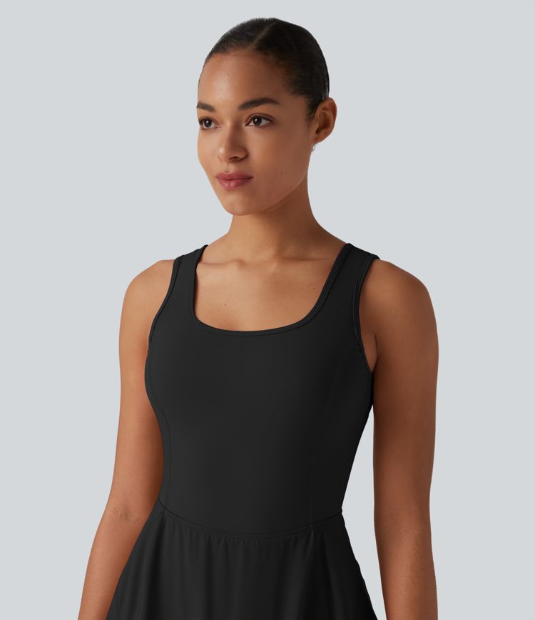 SoftlyZero™ Airy 2-in-1 Cool Touch Mini Dance Active Dress with Pockets-Easy Peezy Edition-Longer Length