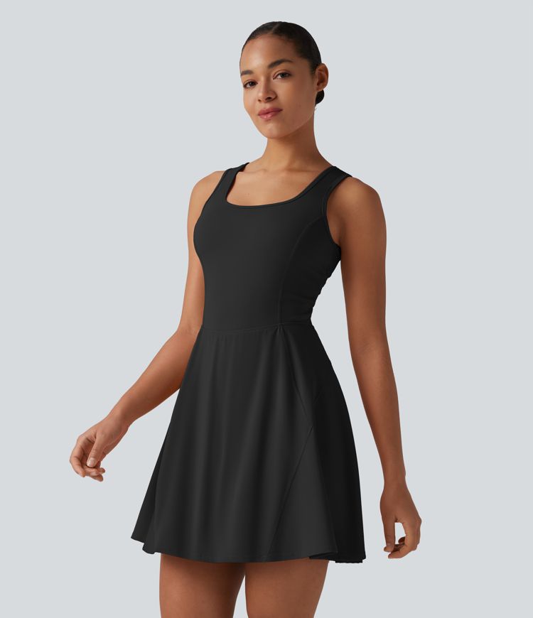 SoftlyZero™ Airy 2-in-1 Cool Touch Mini Dance Active Dress with Pockets-Easy Peezy Edition-Longer Length