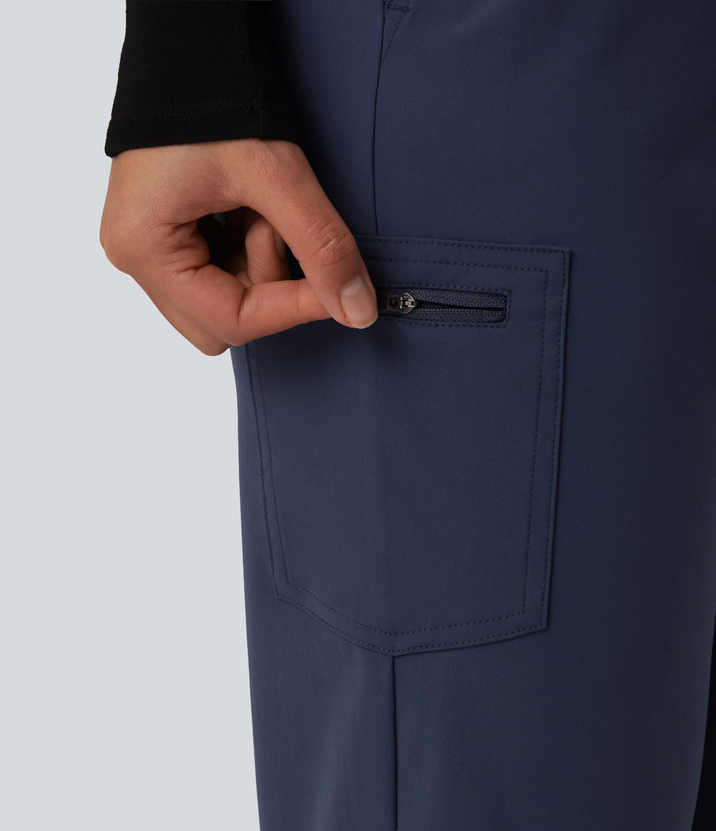 Mid Rise Drawstring Running Joggers with Pockets