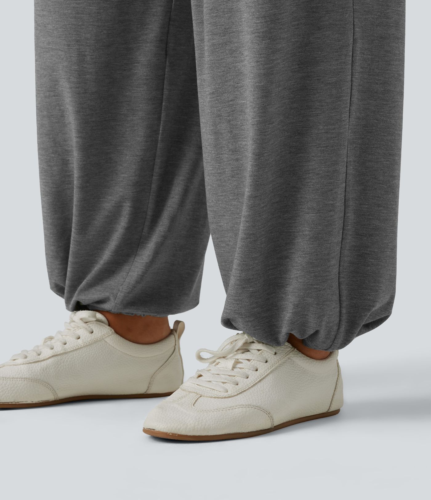 High Waisted Ruched Heathered Yoga Pants with Pockets High Waisted Ruched Heathered Yoga Pants with Pockets