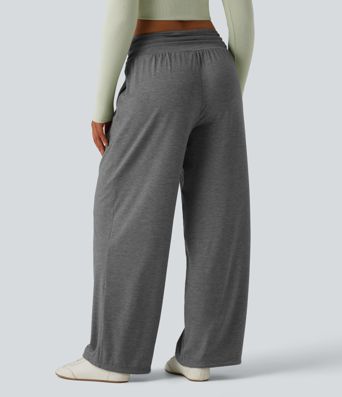 High Waisted Ruched Heathered Yoga Pants with Pockets High Waisted Ruched Heathered Yoga Pants with Pockets