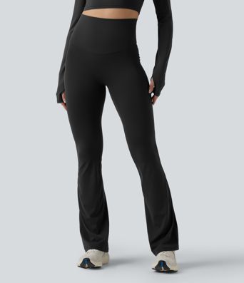 Halara Ultrasculpt™ High Waisted Tummy Control Crossover Back Bootcut Workout Leggings with Pockets