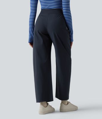 High Waisted Wide Leg Casual Pants with Pockets