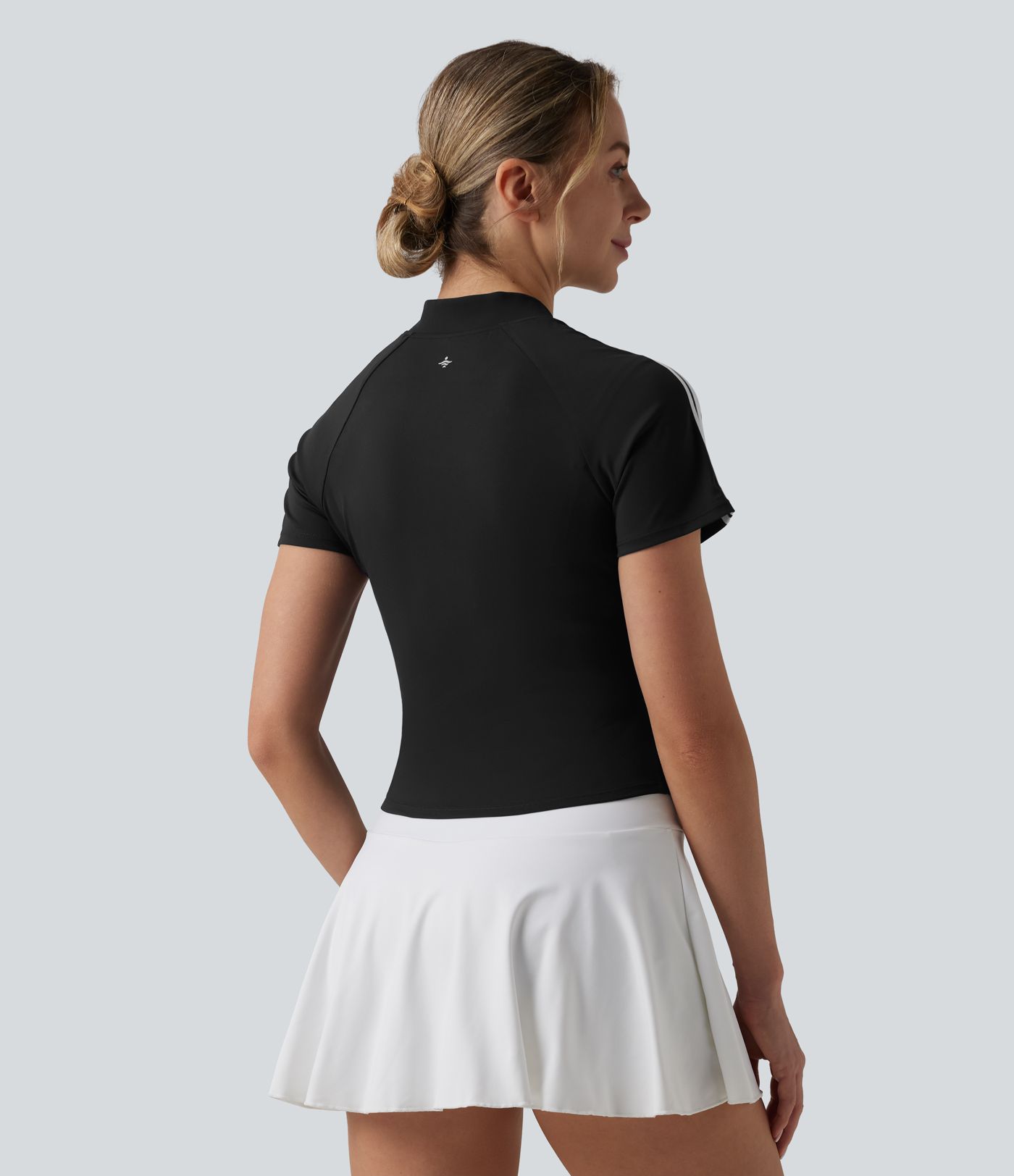 SoftlyZero™ QuickDry Short Sleeve Color Block Tennis Sports Top