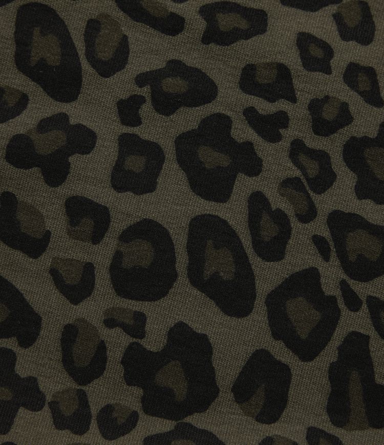 Mid Rise Wide Leg Leopard Print Casual Pants with Pockets