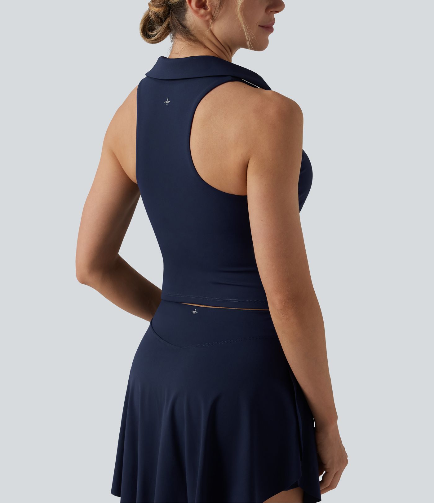 Softlyzero™ Airy Racerback Ruched Cool Touch Tennis Sports Top-UPF50+