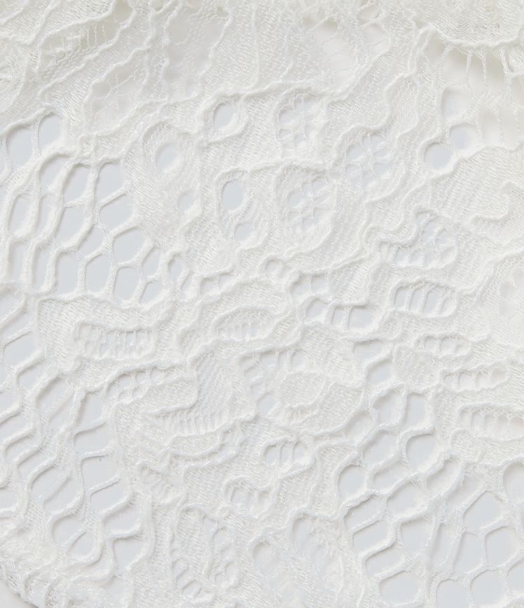 High Waisted Wide Leg Contrast Lace Casual Pants with Pockets