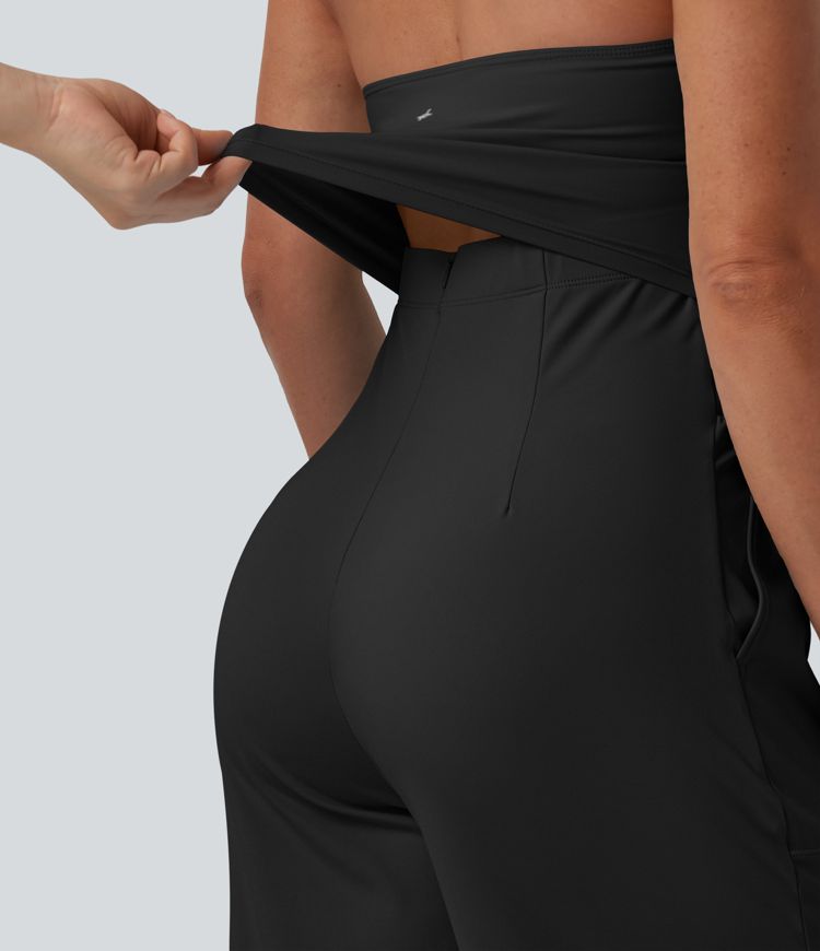 SoftlyZero™ Combinaison décontractée halter, aérienne et au toucher frais, avec poches — Édition Easy Peezy