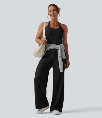 SoftlyZero™ Combinaison décontractée halter, aérienne et au toucher frais, avec poches — Édition Easy Peezy