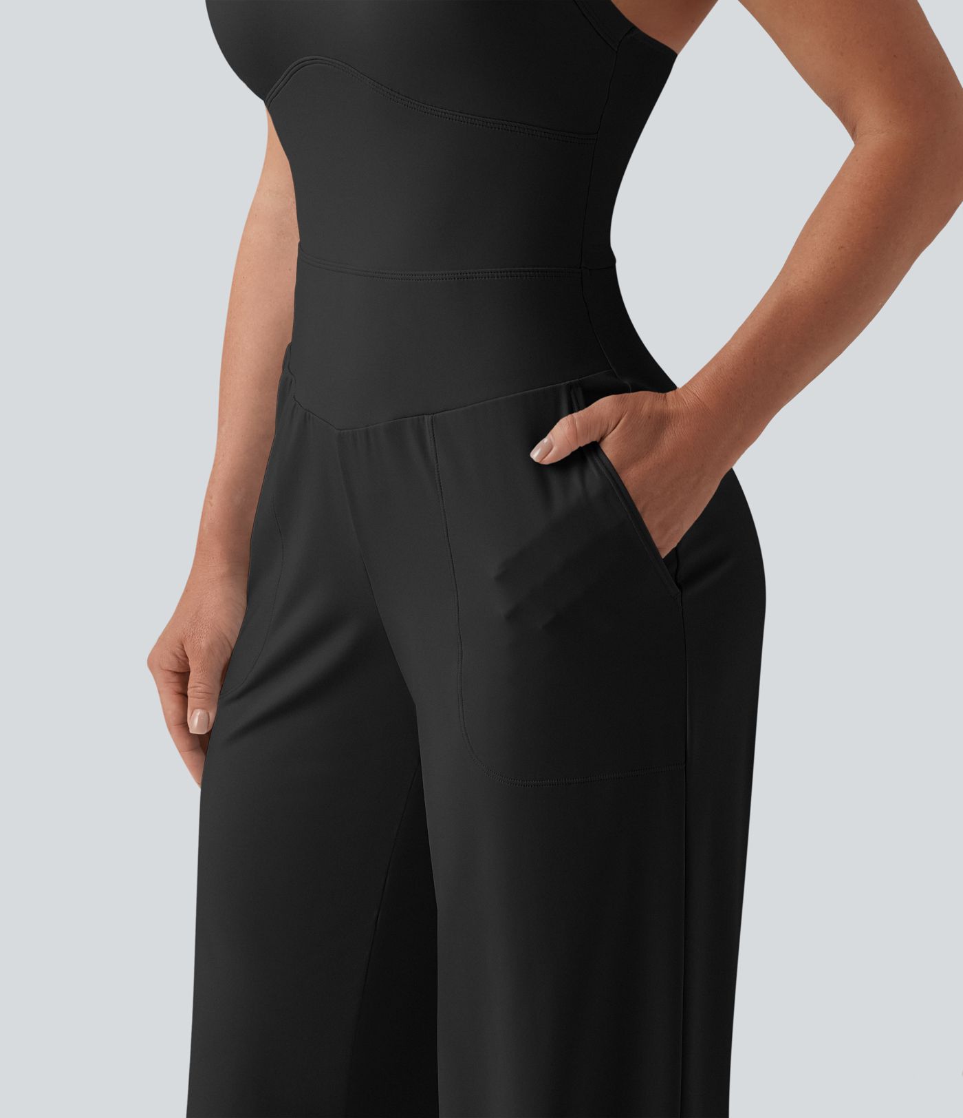 SoftlyZero™ Combinaison décontractée halter, aérienne et au toucher frais, avec poches — Édition Easy Peezy SoftlyZero™ Combinaison décontractée halter, aérienne et au toucher frais, avec poches — Édition Easy Peezy