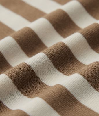 One Shoulder Long Sleeve Stripe Casual Top