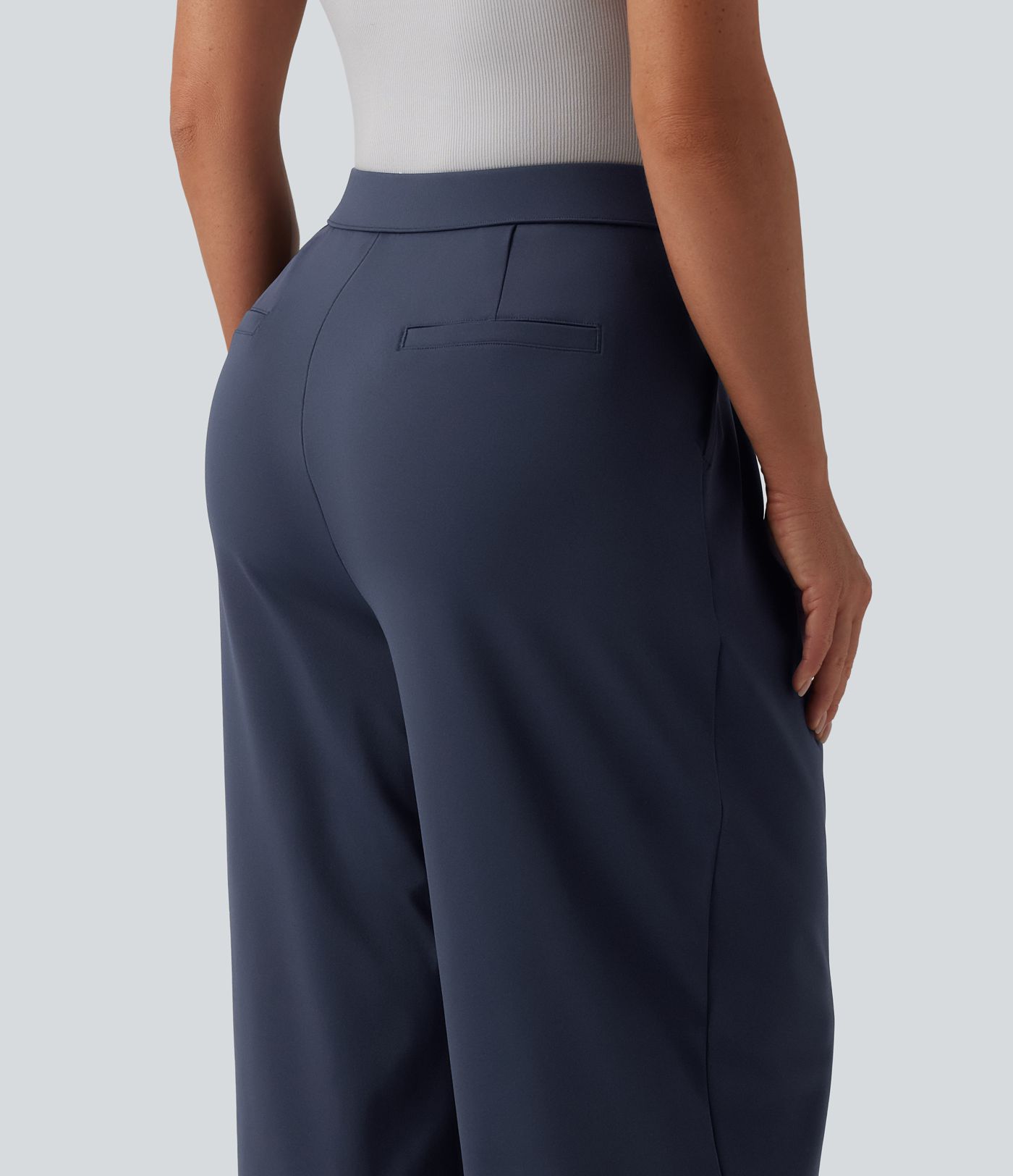 Halara Flex™ DayStretch High Waisted Straight Leg Work Trousers with Pockets