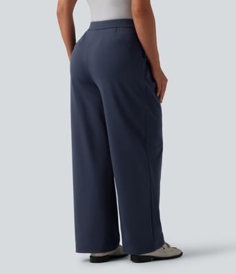 Halara Flex™ DayStretch High Waisted Straight Leg Work Trousers with Pockets