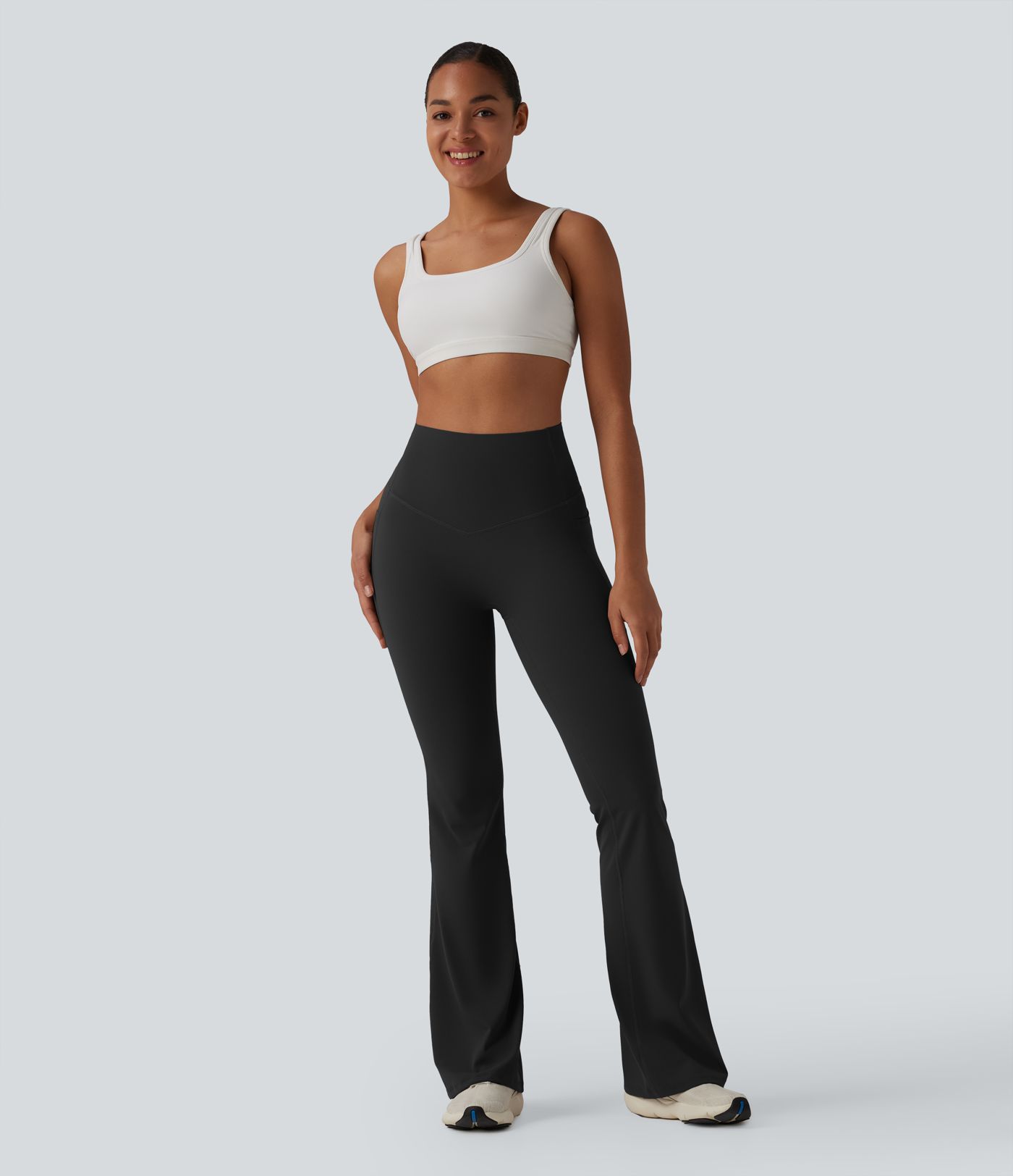 Halara UltraSculpt™ High Waisted Tummy Control Flare Yoga Leggings with Pockets