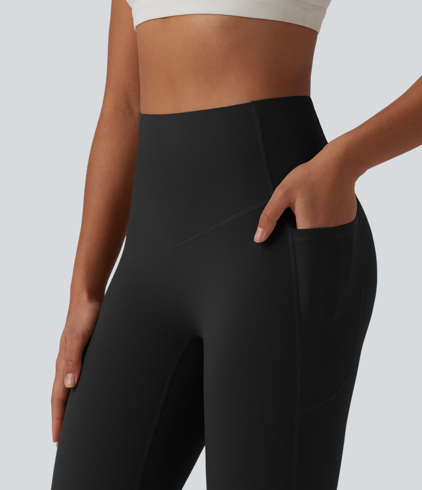 Halara UltraSculpt™ High Waisted Tummy Control Flare Yoga Leggings with Pockets