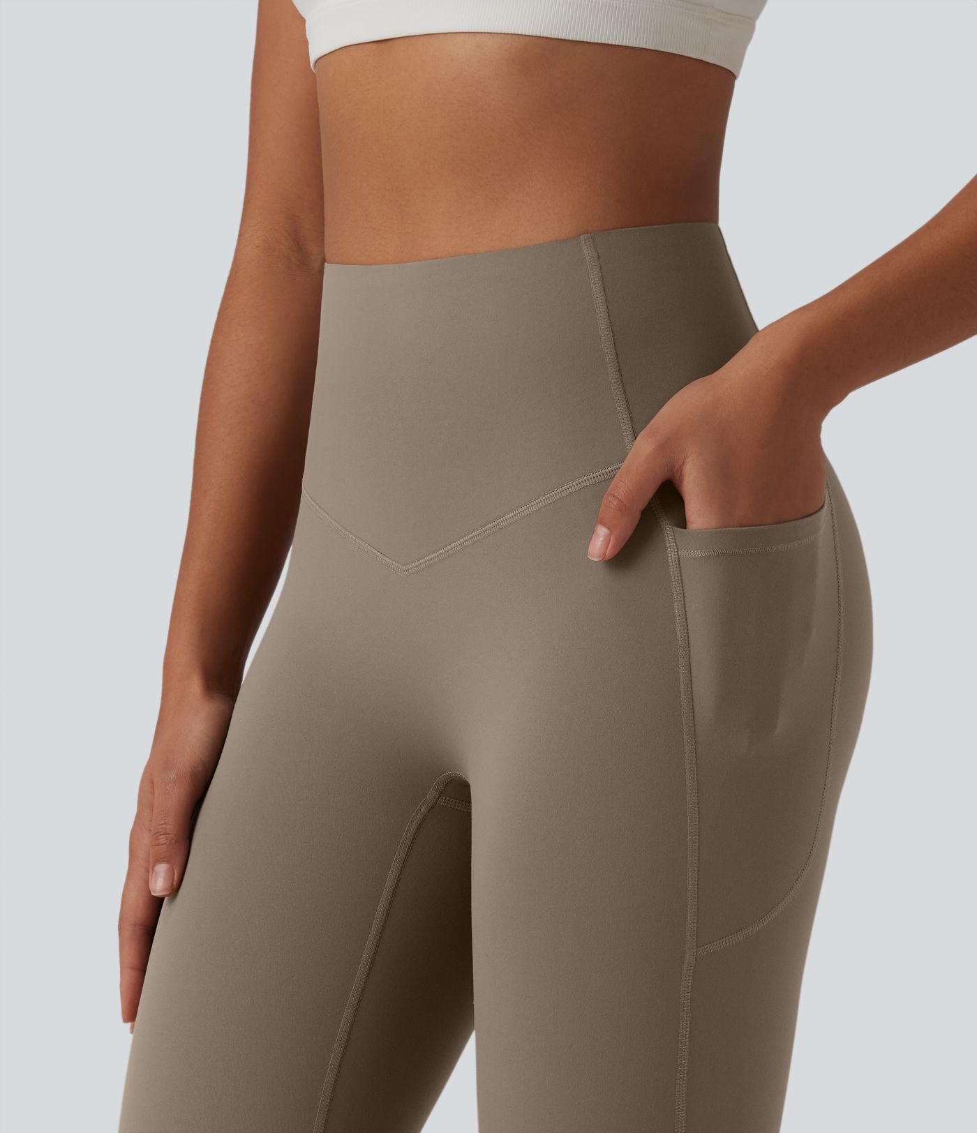 Halara UltraSculpt™ High Waisted Tummy Control Flare Yoga Leggings with Pockets