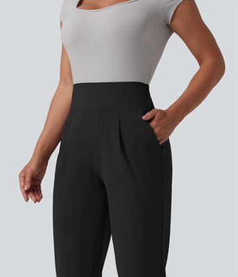 Halara Flex™ DayStretch pantalones de trabajo de tiro alto con control abdominal, pierna cónica y bolsillos