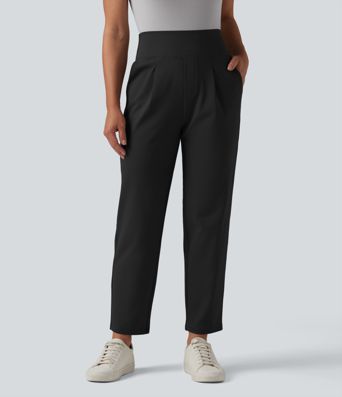 Halara Flex™ DayStretch pantalones de trabajo de tiro alto con control abdominal, pierna cónica y bolsillos