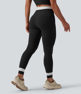 Halara UltraSculpt™ High Waisted Tummy Control Color Block Yoga Leggings with Pockets