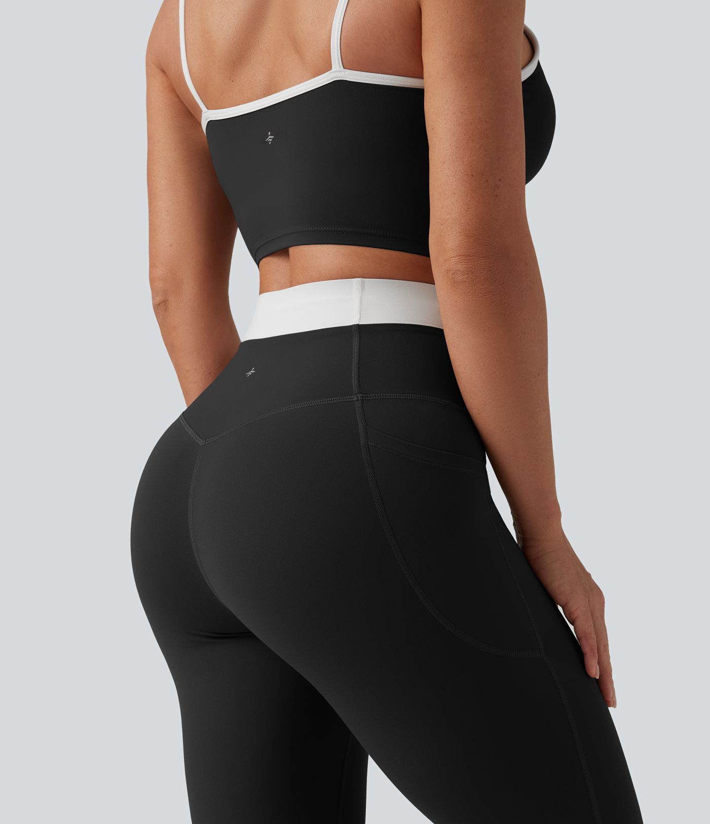 Halara UltraSculpt™ High Waisted Tummy Control Color Block Yoga Leggings with Pockets