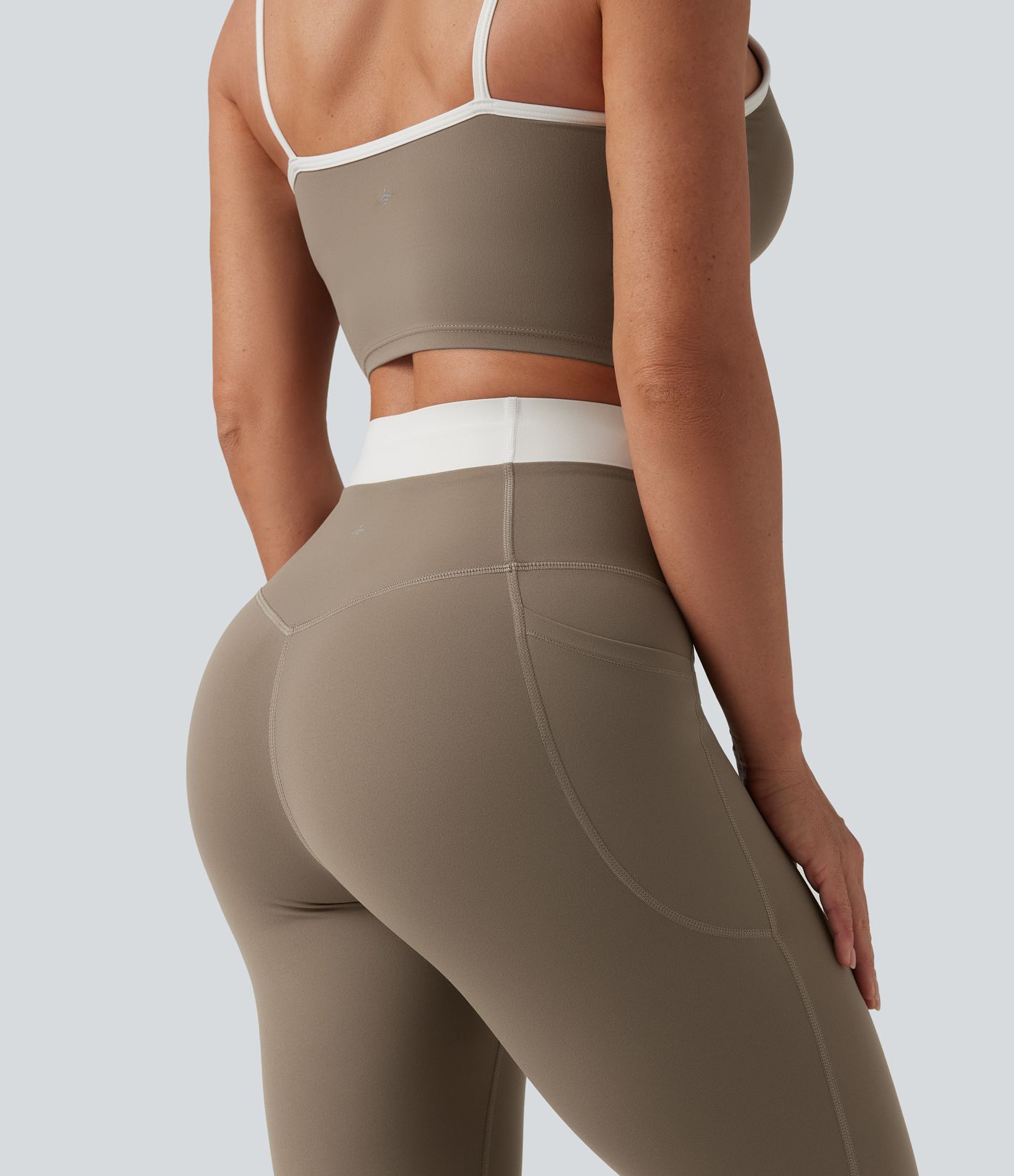 Halara UltraSculpt™ High Waisted Tummy Control Color Block Yoga Leggings with Pockets