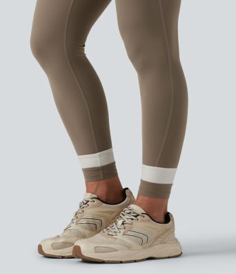 Halara UltraSculpt™ High Waisted Tummy Control Color Block Yoga Leggings with Pockets