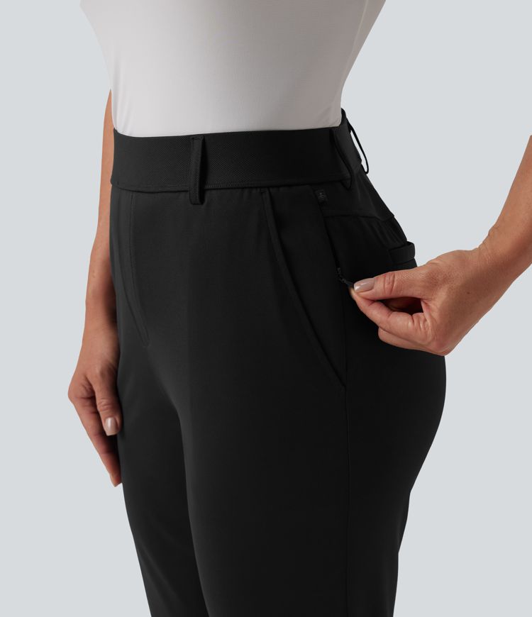 Golfhose mit mittelhohem Bund, Seitentasche und Golf-Tee-Tasche - schnelltrocknend, UPF40+