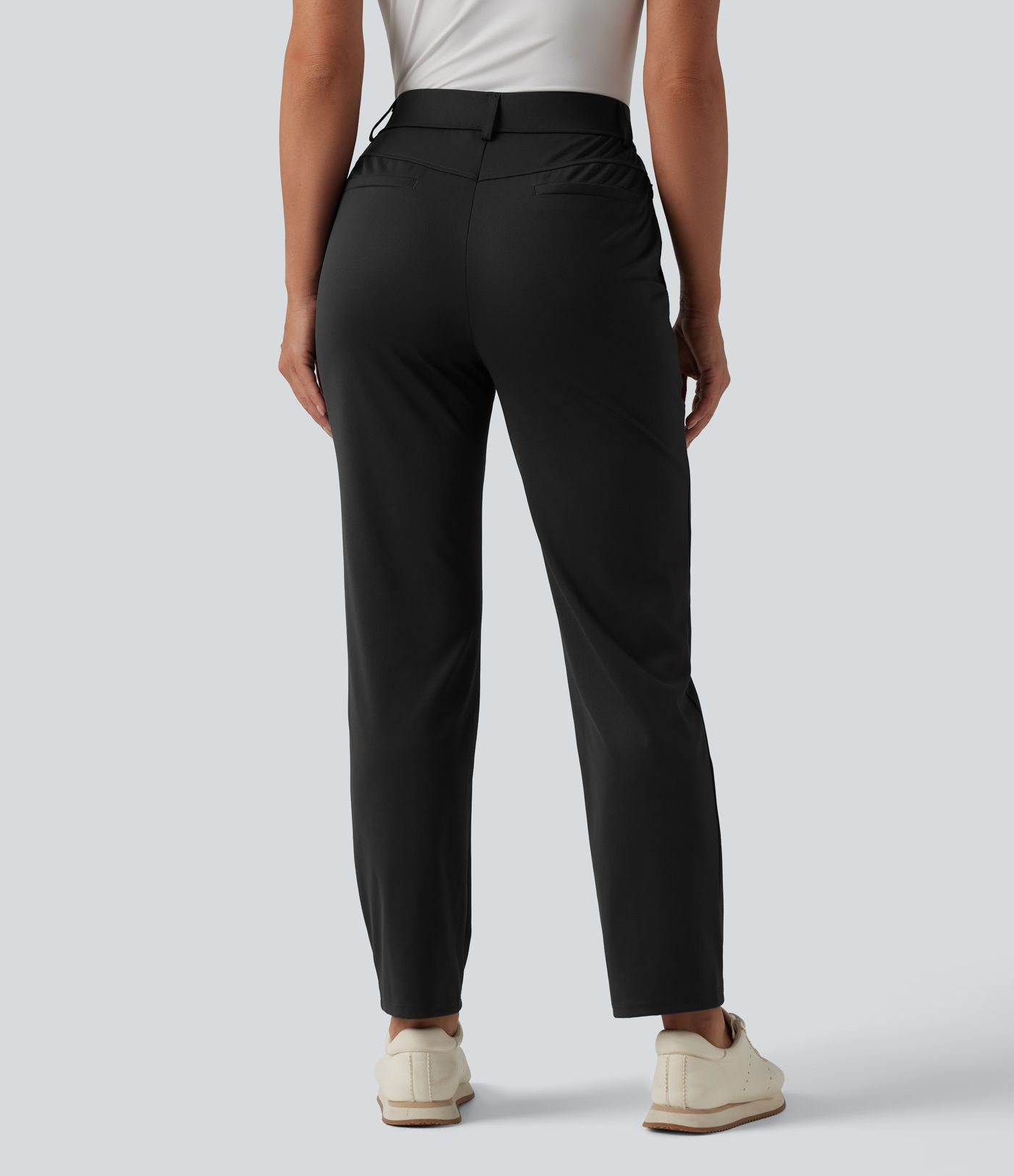 Golfhose mit mittelhohem Bund, Seitentasche und Golf-Tee-Tasche - schnelltrocknend, UPF40+