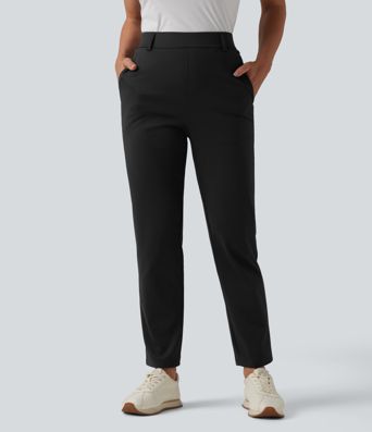 Mid Rise Quick Dry Golf Pants with Pockets-Golf Tee-UPF40+