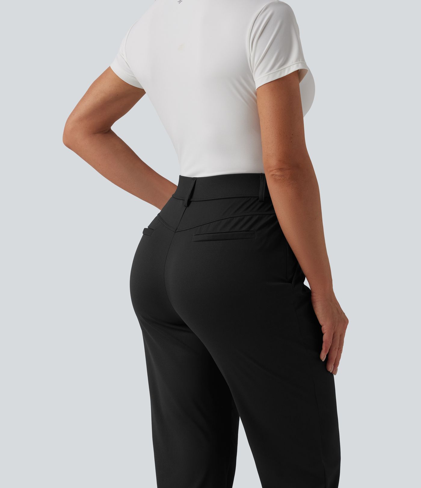 Golfhose mit mittelhohem Bund, Seitentasche und Golf-Tee-Tasche - schnelltrocknend, UPF40+