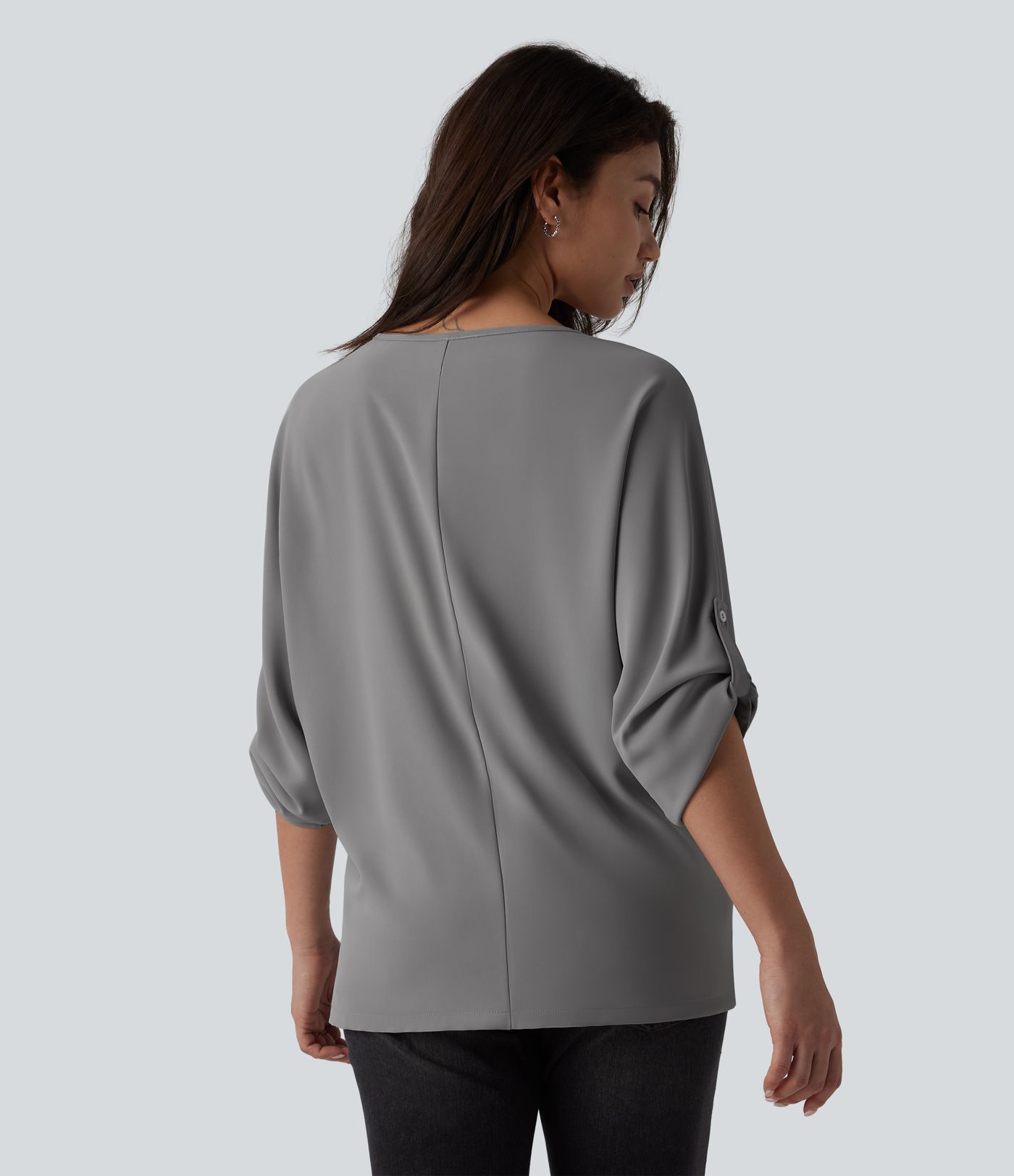 Blouse de travail col V manches longues anti-froissage