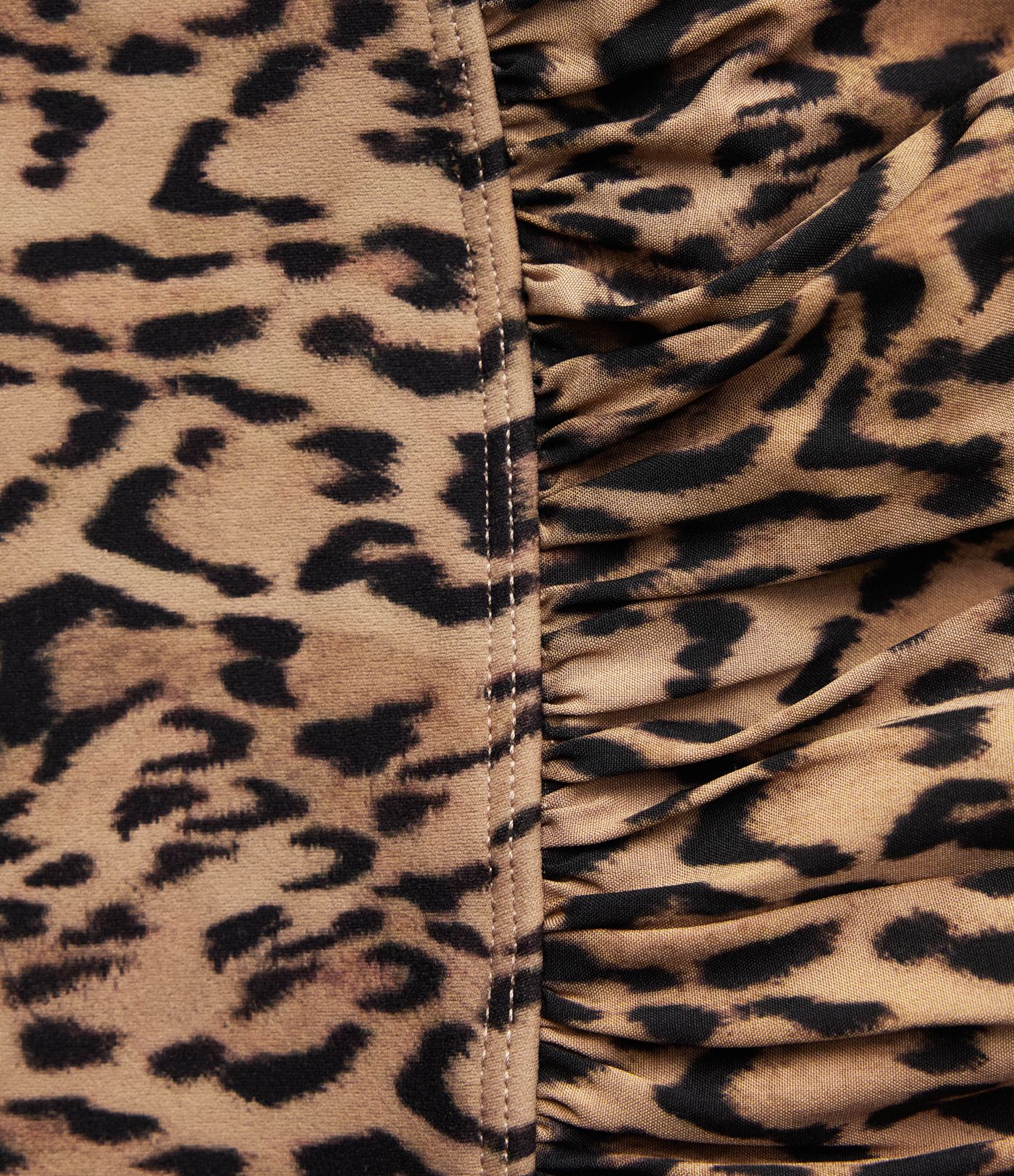 Jupe longue décontractée 2-en-1 taille haute imprimé léopard