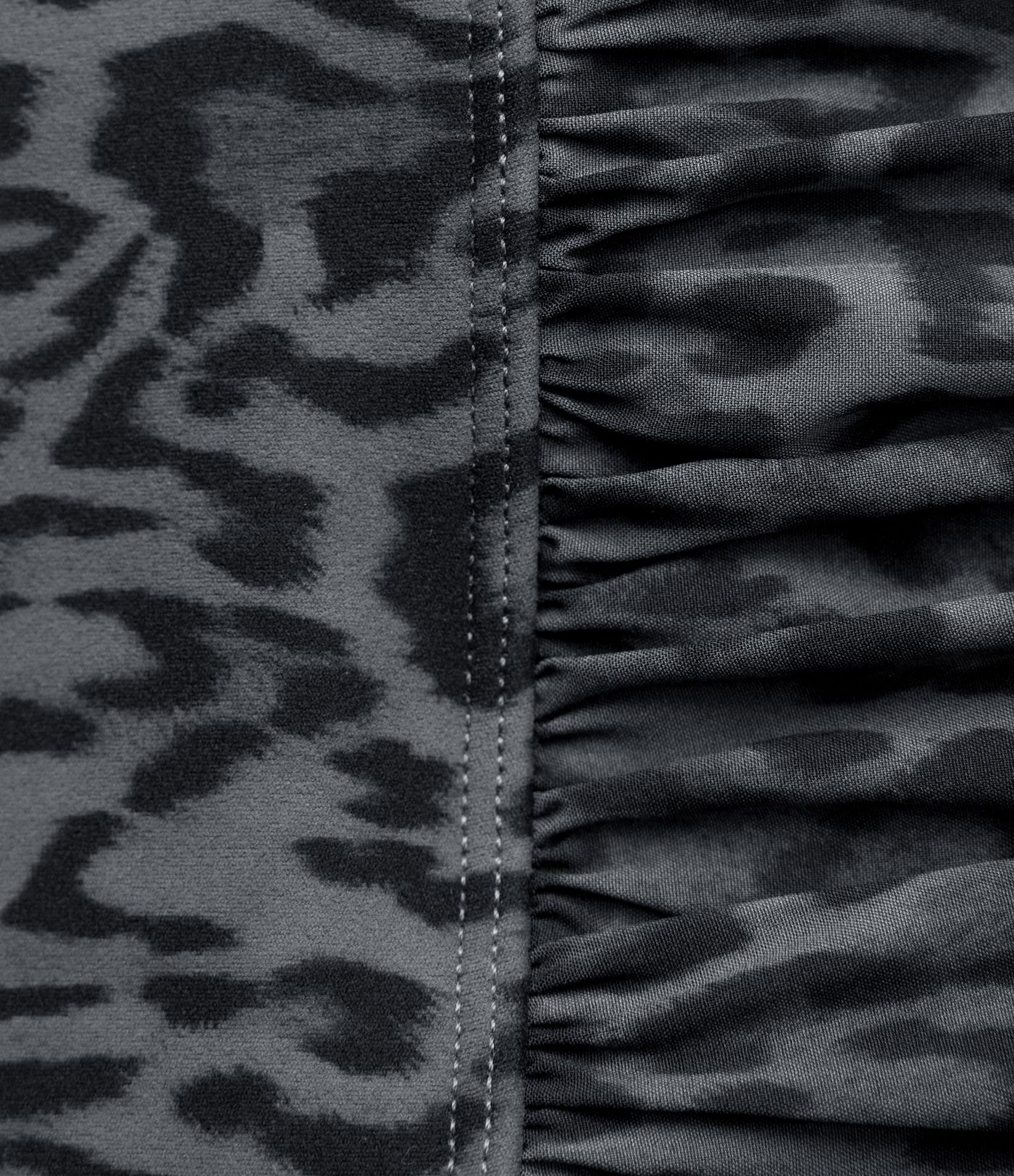 Falda maxi casual de talle alto 2 en 1 con estampado de leopardo