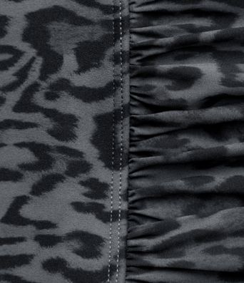 Falda maxi casual de talle alto 2 en 1 con estampado de leopardo