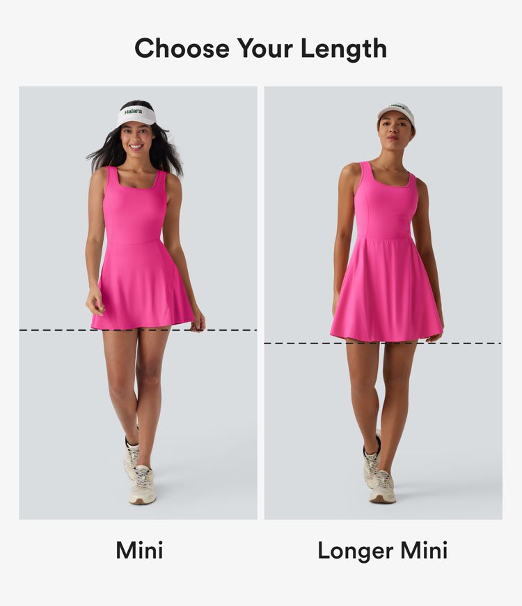 SoftlyZero™ Airy 2-in-1 Cool Touch Mini Dance Active Dress with Pockets-Easy Peezy Edition-Longer Length