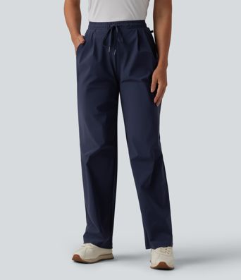 Golfhose mit hohem Bund, mehreren Taschen, Kordelzug und geradem Bein - schnelltrocknend