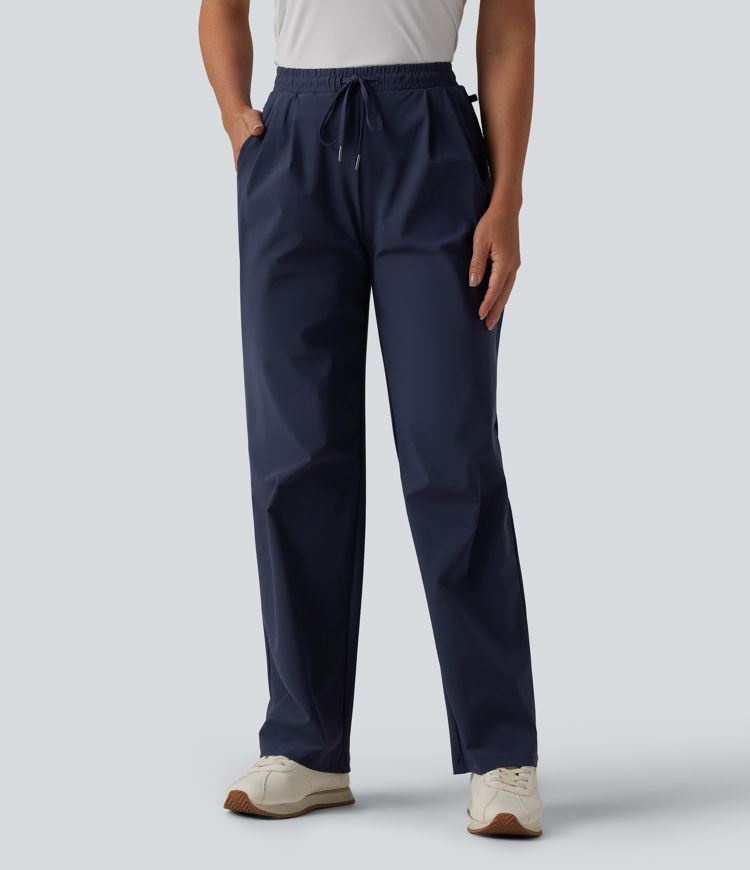 Golfhose mit hohem Bund, mehreren Taschen, Kordelzug und geradem Bein - schnelltrocknend