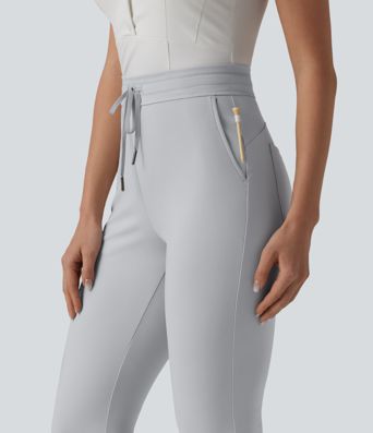 Golfhose mit hohem Bund, Seitentaschen, Kordelzug und Golf-Tee-Tasche - schnelltrocknend, UPF40+