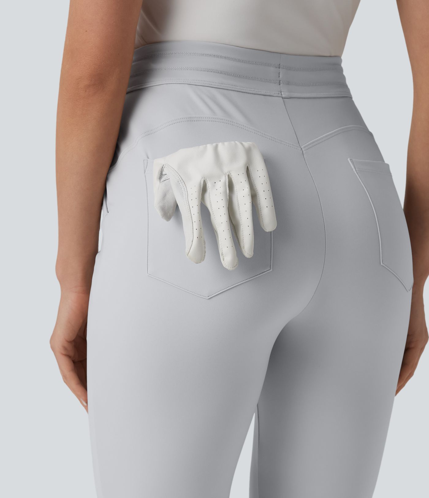 Golfhose mit hohem Bund, Seitentaschen, Kordelzug und Golf-Tee-Tasche - schnelltrocknend, UPF40+